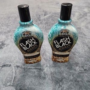 Two-Flash Black Ultra Dark Tanning Lotion(4000X 12 oz.)European Gold Tanning Bed